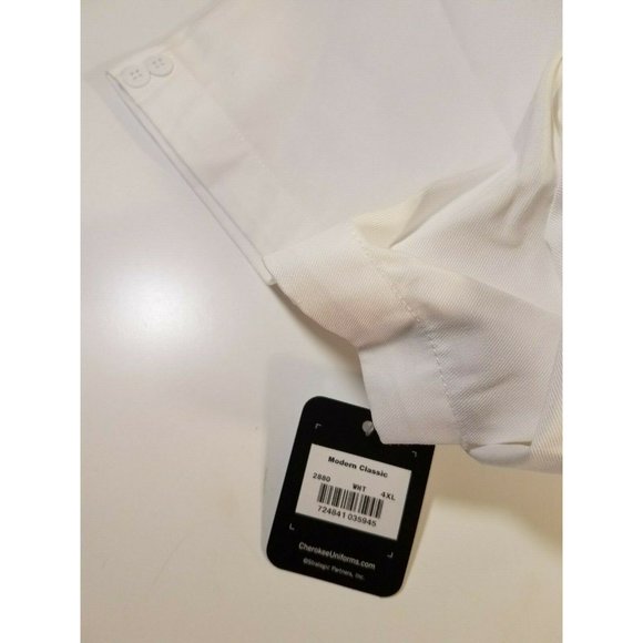 Cherokee Women's Professional Whites Button Front Top 4XL NWT - Picture 4 of 5